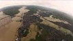 Aerial video of the flooding in Gloucestershire and Worcestershire