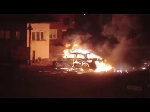 Pub customer's Jaguar gets set on fire by arsonists