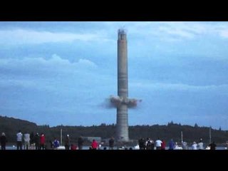 Inverkip Chimney, Scotland's tallest freestanding structure, is demolished