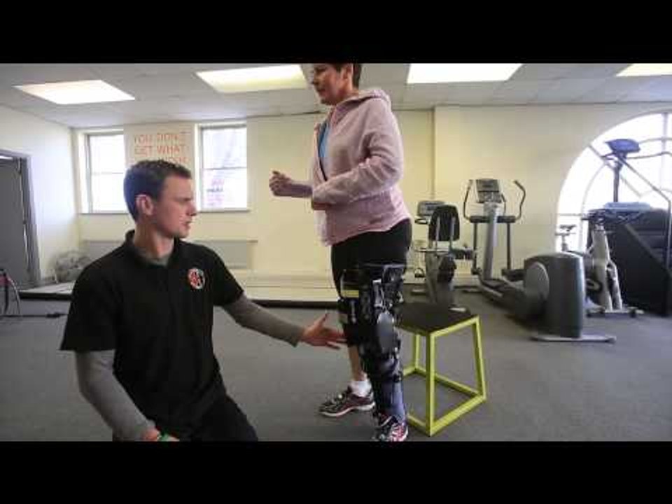 Stroke survivor learns to walk again with robotic leg
