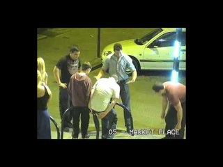 Lads fix bike rack after night out.