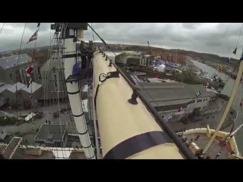 Climbing the rigging of Brunel's SS Great Britain