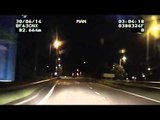 Meteorite filmed from a police car camera on a Birmingham motorway