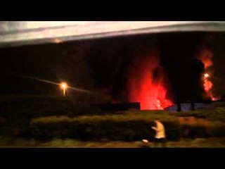 Fire at the Armley Trading Estate in Leeds