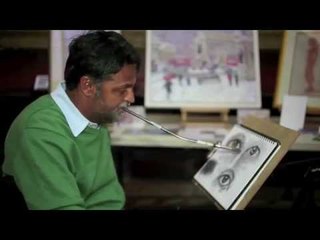 Paralysed man paints incredible pictures