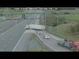 CCTV captures moment lorry does U-TURN on M6 Motorway