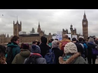 Junior Doctors on strike outside Westminster, London