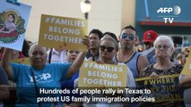 Rally in Texas against US family immigration policies