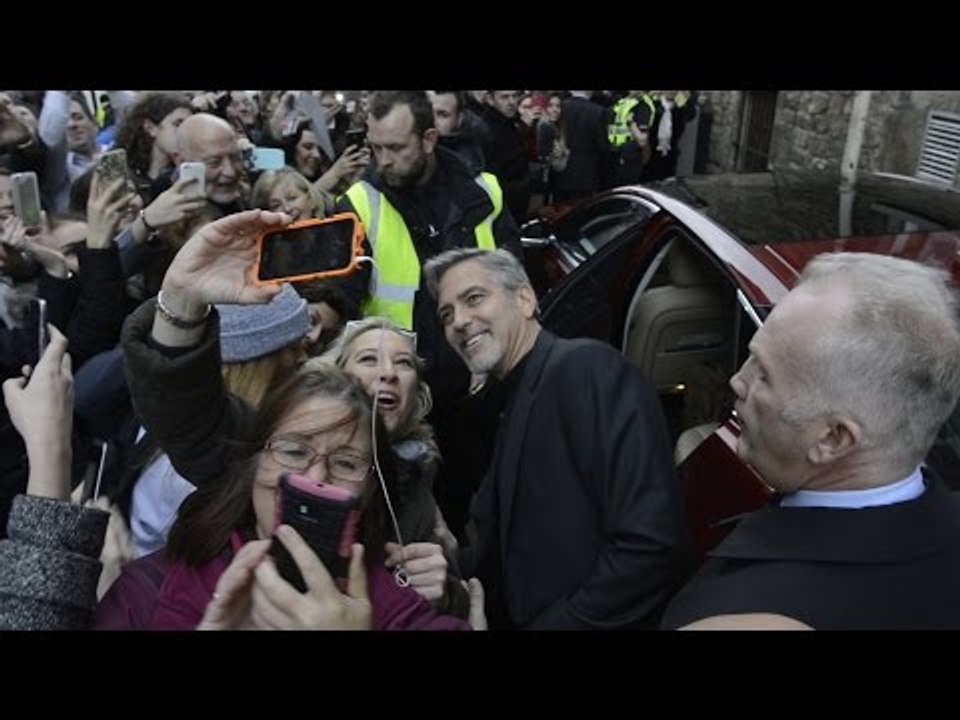 George Clooney visits homeless charity in Edinburgh