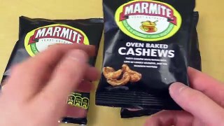 MARMITE Snacks: Rice Cakes, Cashews, Crisps