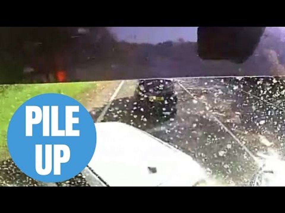 Lorry Driver Ploughs Into Five Vehicles