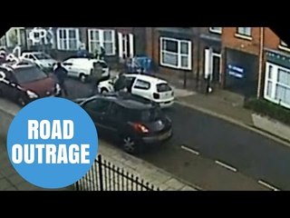 Shocking Moment Woman ‘Deliberately’ Drives Stolen Car Into A Man After Fight