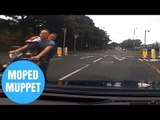 Reckless Scooter Rider Caught Riding Towards Oncoming Traffic With Child