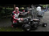 Jet-powered shopping trolley which has a top speed of 80mph