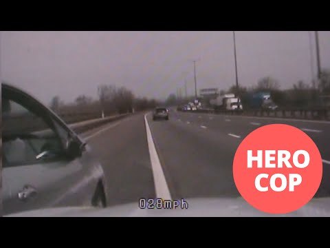 Hero Cop Saves Unconscious Mum By Ramming Car On Motorway