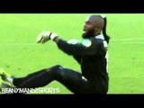 Crazy Keeper In Bizarre African Nations Cup Celebration - DR Congo - Robert Kidiaba - Funny