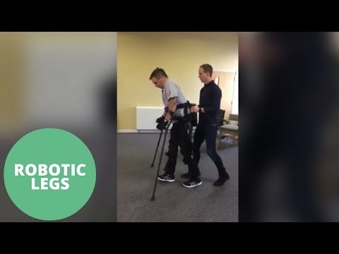 Paralysed war veteran walks for the first time in eight years