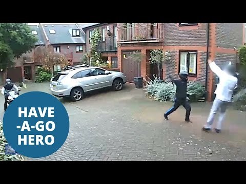 Brave have-a-go hero confronts thugs armed with nunchucks