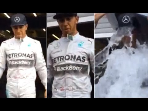 Lewis Hamilton Takes On The ALS 'Ice Bucket Challenge' !!