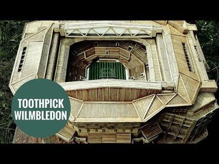Man builds replica Wimbledon centre court out of toothpicks