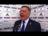 West Ham 2-1 Man City - Sam Allardyce Post Match Interview - Russell Brand Gatecrashes