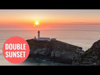 Incredible Video of double sunset which looks just like a scene from Starwars