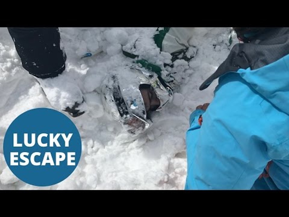 Skier pulled from avalanche and saved thanks to his helmet