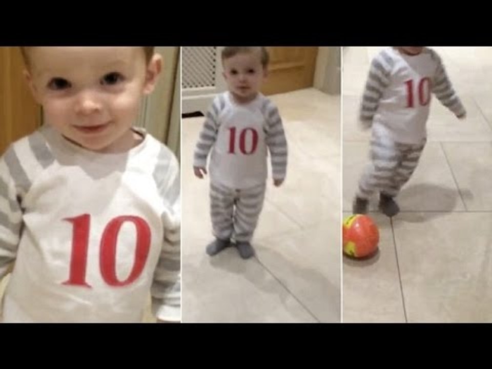 Like Father Like Son! Wayne Rooney Shows Off His Son Klay's Shooting Skills!