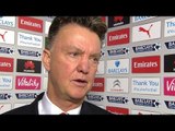 Arsenal 1-2 Man Utd - Louis van Gaal Post Match Interview - Youngsters Can Do Better