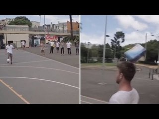 Tim Cahill Knocks A Box Of Weetabix Off A Friends Head With Trickshot
