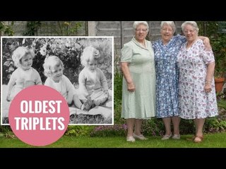 Britain's oldest triplets celebrate their 80th birthday.