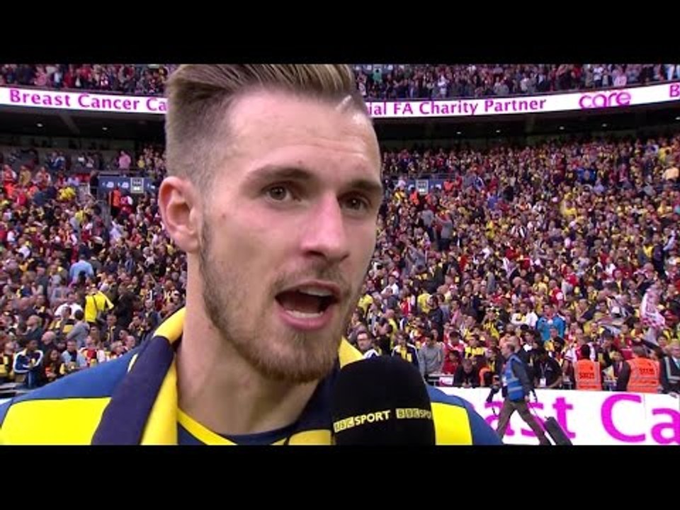 FA Cup Final - Arsenal 4-0 Aston Villa - Aaron Ramsey Post Match Interview