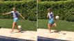 Martin Odegaard Shows His Silky Skills Before Setting Friend Up For Overhead Kick Into Pool