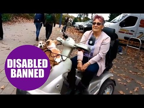 Pensioner is fuming after being banned from her local Post Office for her scooter