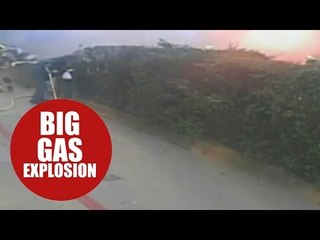 Massive blast at house with firefighters and resident still inside