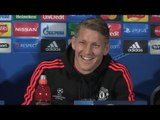 Bastian Schweinsteiger Pre Wolfsburg Presser - Asked If Rooney Recites Poetry In Dressing Room!