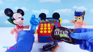 Mickey Mouse Toy Cash Register with Bubble Guppies and Paw Patrol on Candy and Grocery Hunt