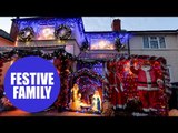 Festive-mad family put up Christmas decorations 60 DAYS early