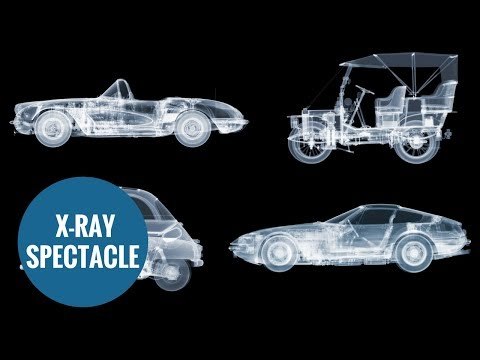 British artist creates the first ever x-ray images of iconic cars