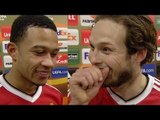 Manchester United 5-1 Midtjylland (Agg 6-3) - Memphis Depay & Daley Blind Post Match Interview
