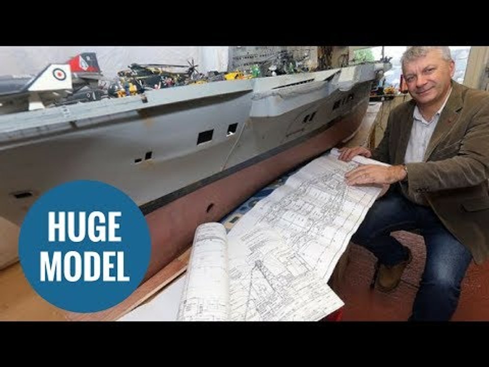 Man spends 25 years building impressive scale model of HMS Ark Royal