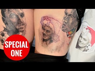 Superfan gets tattoo of Jose Mourinho wearing a Christmas hat