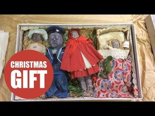 Chocolate figurines given to a little girl as Christmas gift over a century ago