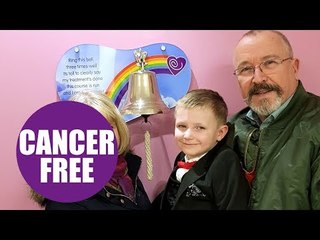 Brave boy rings the end of cancer treatment bell