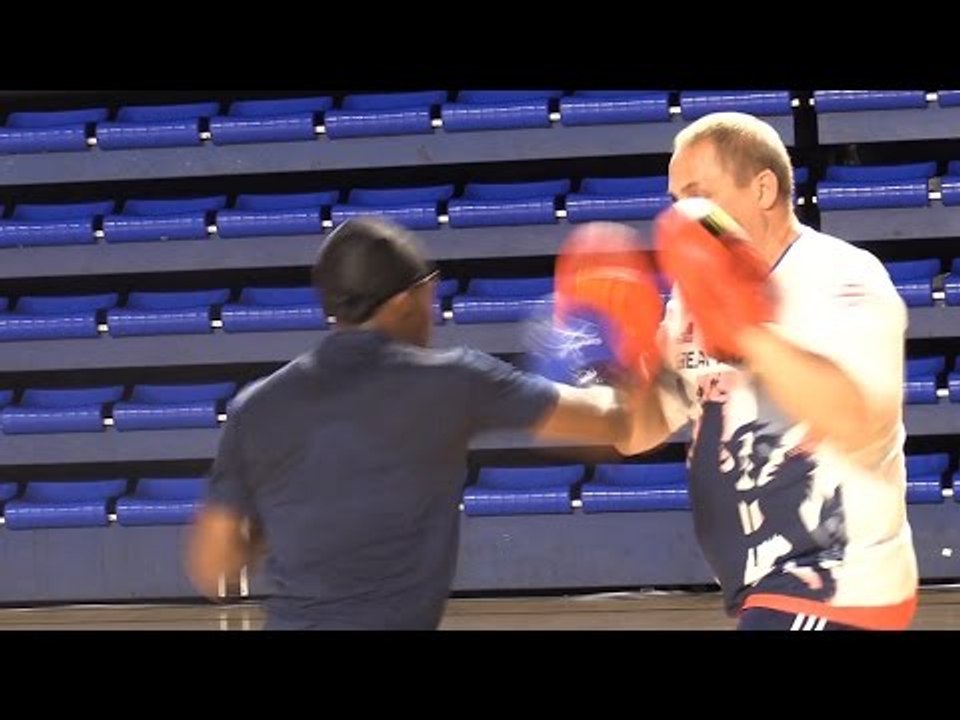 Boxer Nicola Adams Sparring Ahead Of The Olympics