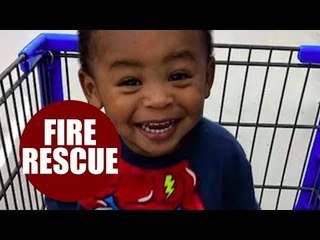 Hero toddler saves mum and baby sister by raising the alarm in a house fire