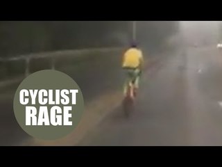 Driver posts video of cyclist holding up traffic instead of using cycle path