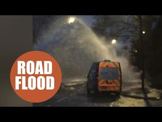 'Apocalyptic scene' unfolds as water mains bursts spectacularly