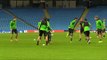 Borussia Monchengladbach Train At The Etihad Ahead Of Their Champions League Match Against Man City