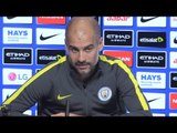 Pep Guardiola Press Conference - Stoke v Manchester City - Post Embargo Extras - Praises Sterling